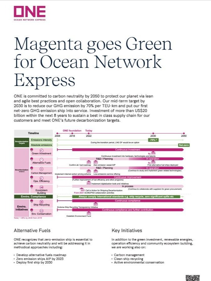 Magenta Goes Green for Ocean Network Express