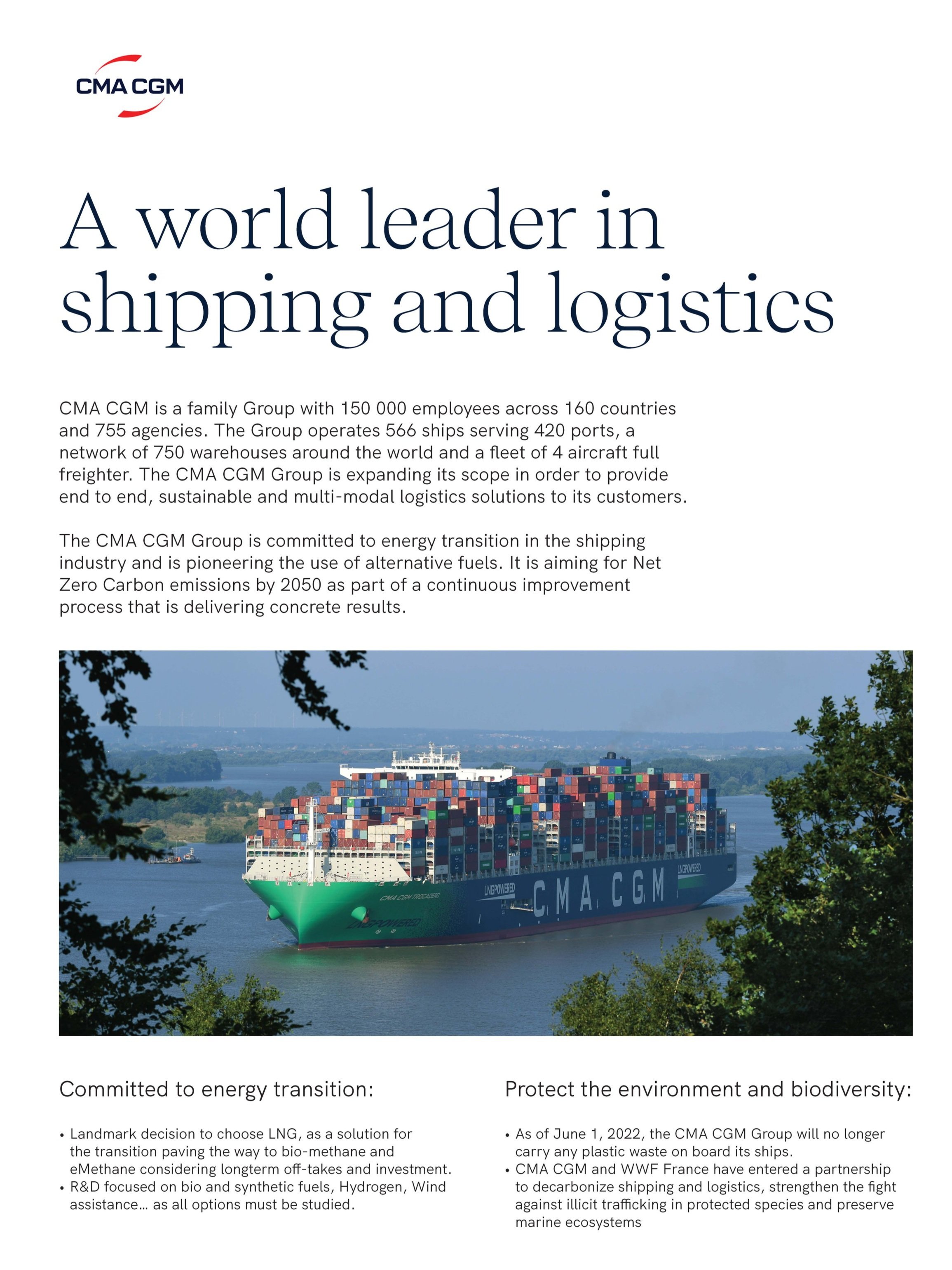 A world leader in shipping and logistics