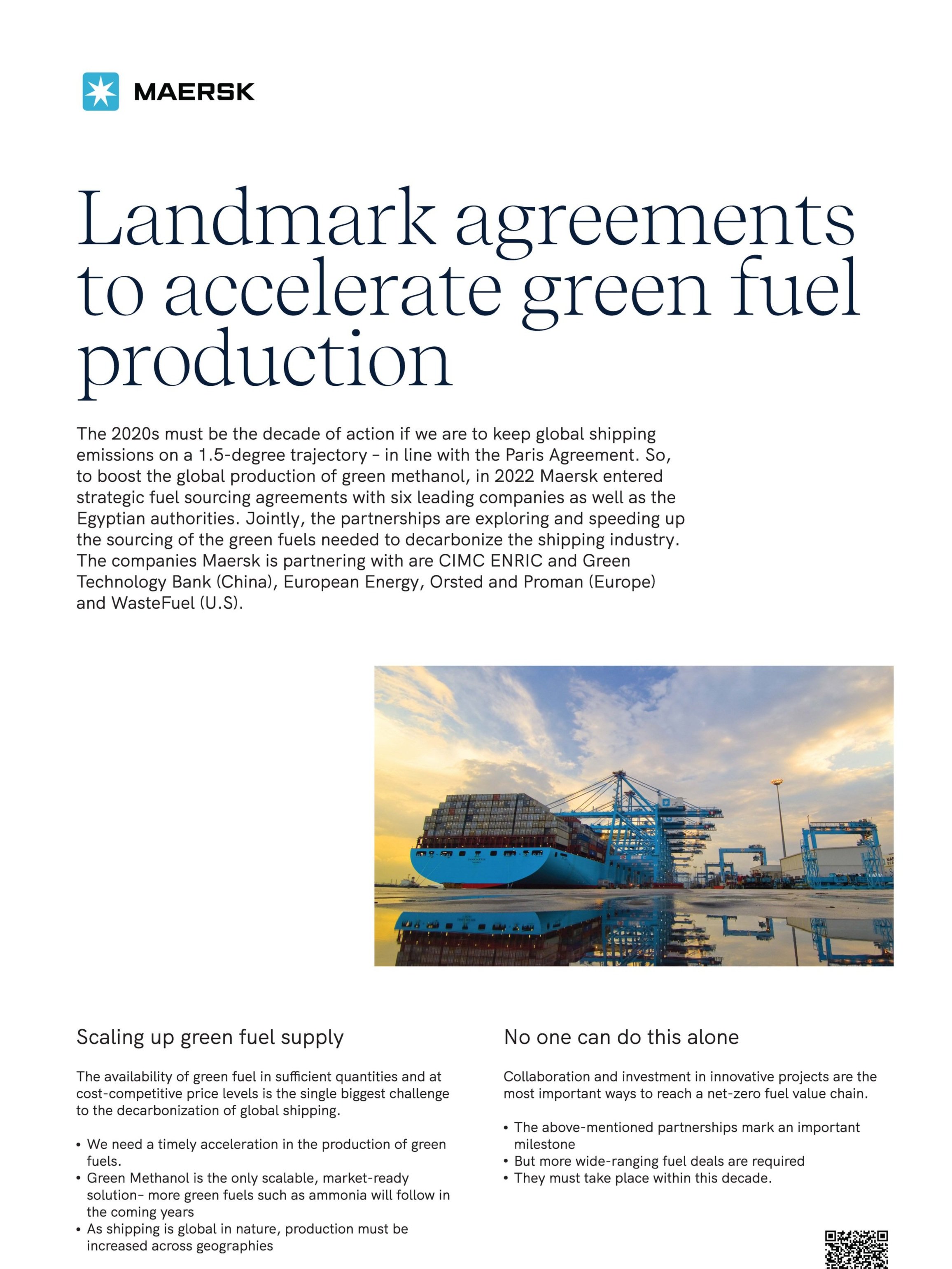 Landmark agreements to accelerate green fuel production 
