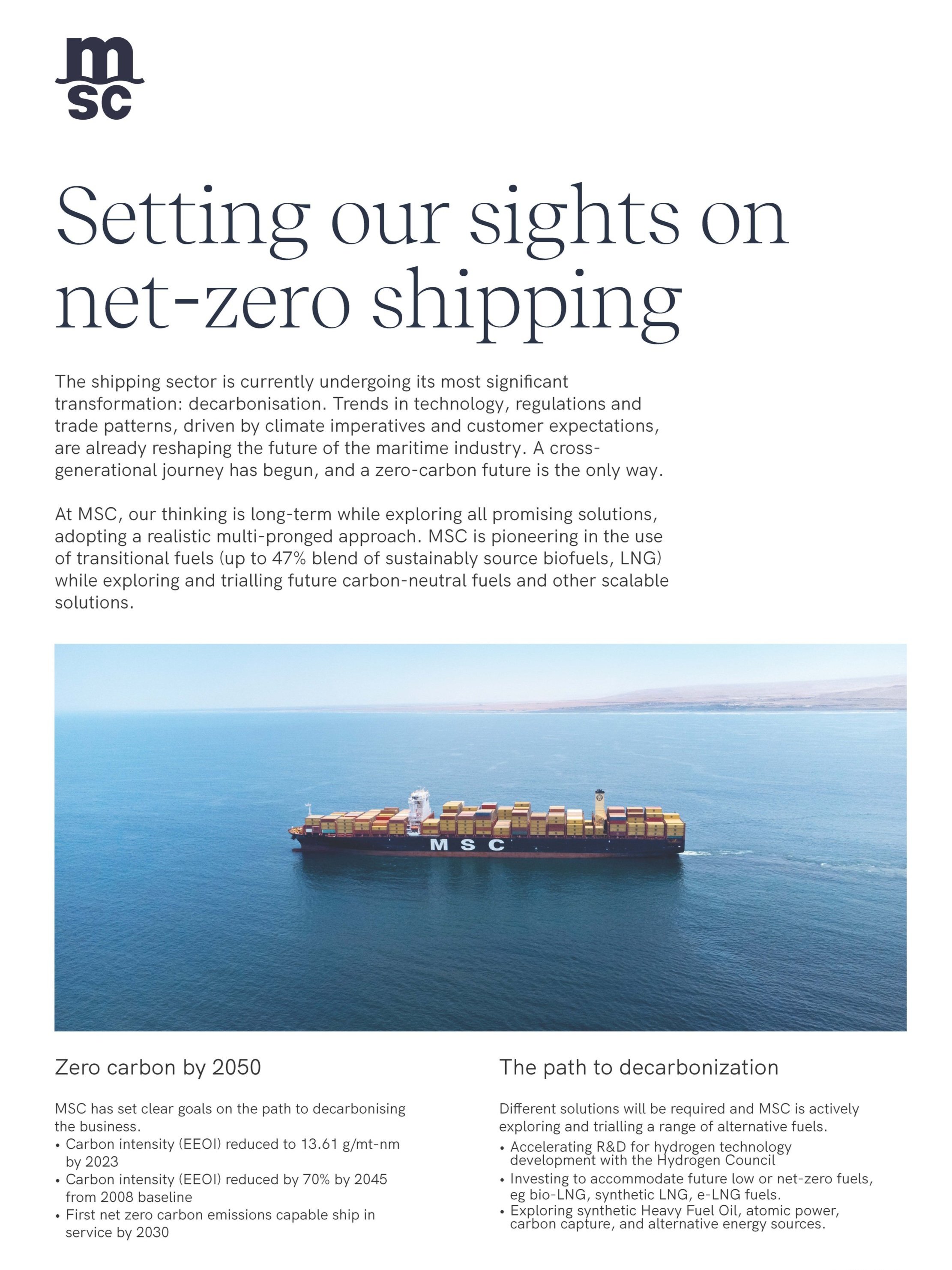 Setting our sights on net-zero shipping